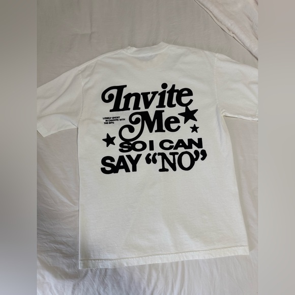 NWOT Lonely Ghost X BFFs colab invite me so I can say no tee - Picture 4 of 8